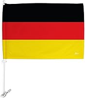 Vista 10 de Bandera de Estados Unidos con poste para coche, bandera para carros, 2 unidades, bandera de América, capó para auto, 4 de julio, decoración