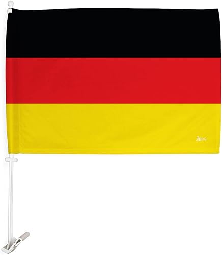 Miniatura 10 de Bandera de Estados Unidos con poste para coche, bandera para carros, 2 unidades, bandera de América, capó para auto, 4 de julio, decoración