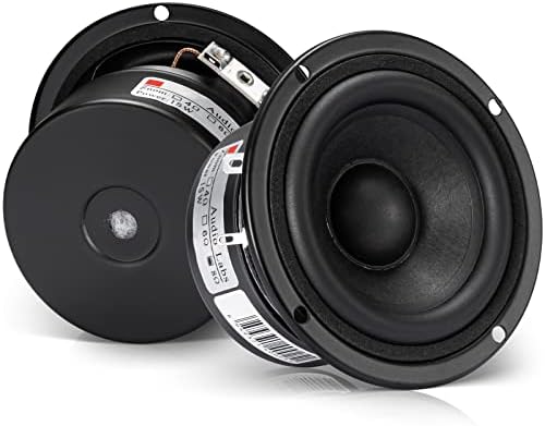 Facmogu Pack of 2 Full Range Wired Bookshelf Speaker, 3 Inch 8 Ohm Anti-Magnetic HiFi Tweeter Wooden Enclosure Home Audio Woofer Multimedia Speakers (8?) (Black)
