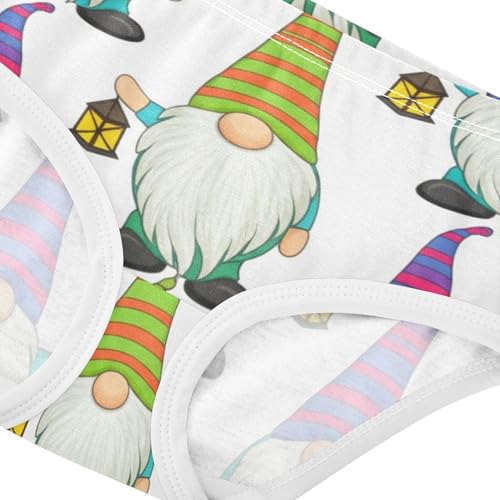 Durable Toddler Underwear Floral 2t Cotton Panties Little Girl Cute Colorful Gnomes White Briefs Underpants4