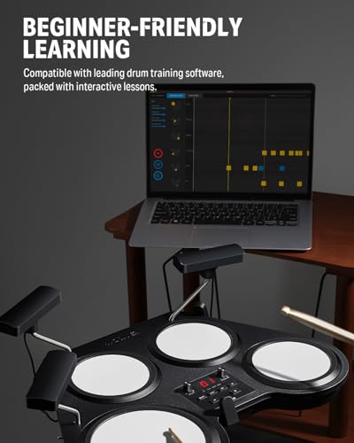 Donner Beat Go Electronic Drum Set Portable Electric Drum Kit for Beginners - image 3