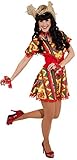  narrenkiste W9426-46-48 rot-bunt Damen Mexico Kleid Mexikaner Kostüm Gr.46-48