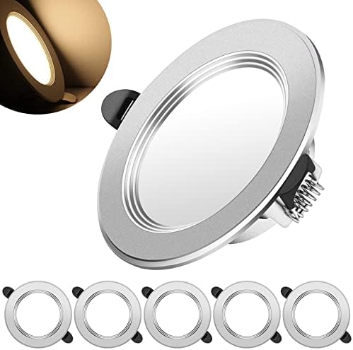 Grebeam LED Einbaustrahler 9W - Ultraflache 28mm IP44 Spots 5er Set Mit 3 Farbtemperaturen