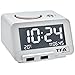Produktbild TFA Dostmann HOMTIME Digitalwecker mit USB Ladefunktion, Kunststoff, weiß, (L) 103 x (B) 90 x (H) 66 mm