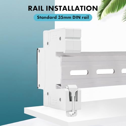 Smarter Leistungsschutzschalter WiFi Wlan Schalter Hutschiene WiFi Smart Schalter Tuya Sprachsteuerung, Zeitschaltuhr und Energiemessung 63A 230V AC (GWS10-WJ Messmodell)