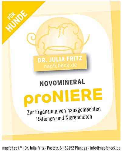 napfcheck Novomineral proNIERE – Mineralstoffe, Vitamine und Aminosäuren für nierenkranke Hunde und hausgemachte Rationen - 500 g