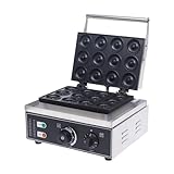 12pcs commercial donut maker, mini donut electric maker, non stick commercial donut baker, donut bread maker, tabletop mini cupcake maker, 1500W...