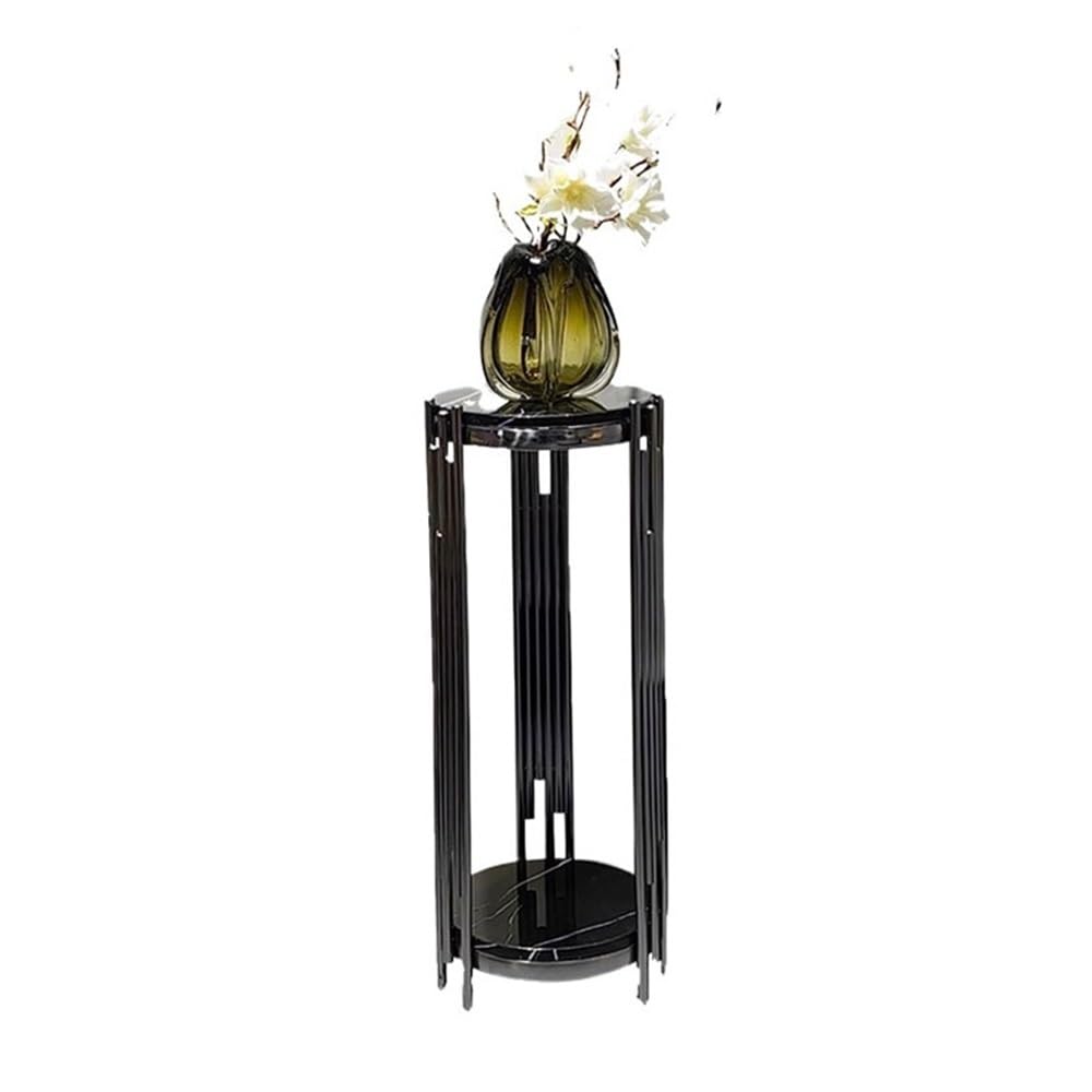 ZENY896V Home Light Luxury Stainless Steels Marble Bonsai Base, Modern Household Decorative Display Rack Decor(Medium)