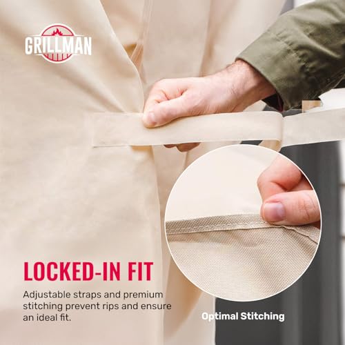 Grillman Premium BBQ Grill Cover. Rip-Proof & Waterproof (64" L x 24" W x 48" H) Top Heavy Duty Large Grill Cover for Weber Spirit, Genesis, Charbroil, etc. Barbecue Cover and Gas Grill Covers - Thumbnail 5