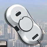 LWCHUANG Smart Glasreinigungsroboter, 5600Pa Starke Absaugung Fensterreinigungsroboter, Stromausfallschutz, Kantenerkennung, Geeignet für Hochhausfenster im Freien und Innenbereich, mit Verschiedenem