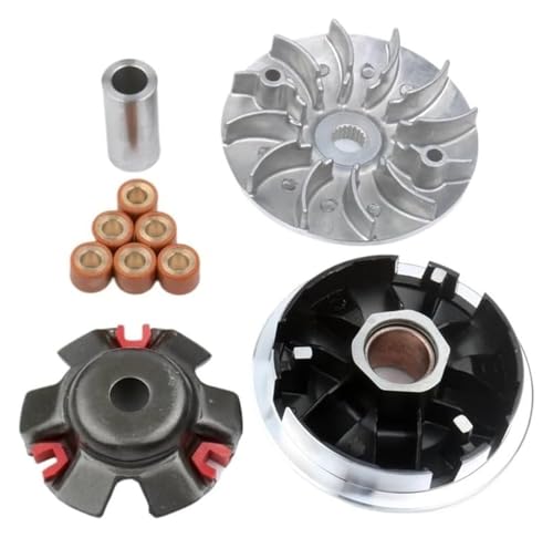 Kit variateur scooter 18x14mm avec galets 12g et poulie fixe pour moteur 4T