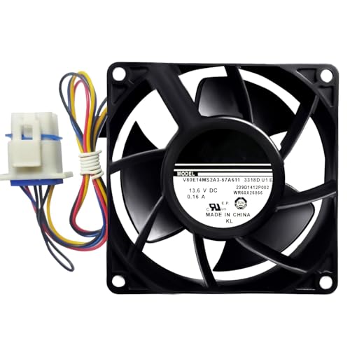 Image of WR60X26866 Refrigerator Evaporator Fan Motor, Fit GE Refrigerator Fan, Replacement for V80E14MS2A3-57A611Fan Motor, OEM Refrigerator Fan, Replace WR60X10356, WR60X10357