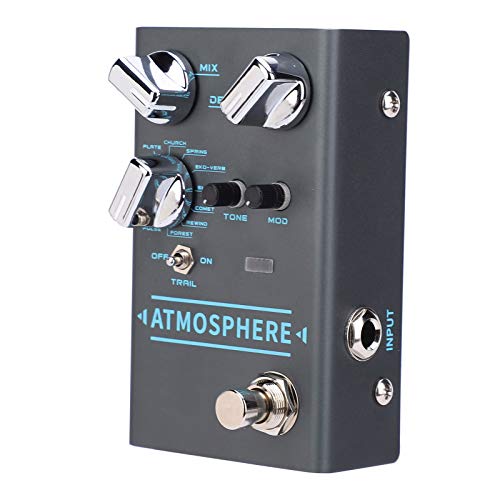LOCADENCE Reverb Guitar Pedal, 9 Digital Ambiance Bypass Reverb Effect Pedal with Spring, Church, Plate, Eko Verb, Shimmer, Comet, Rewind, Forest, Pulse