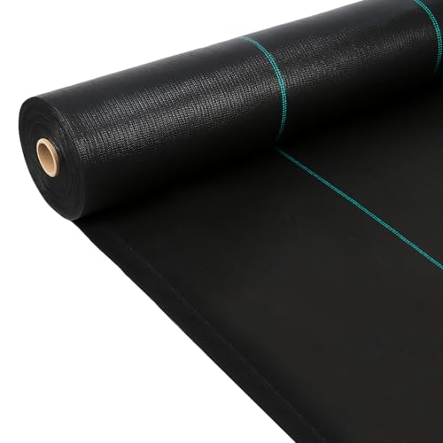 Image of KEPLIN Heavy Duty Weed Control Membrane – 125gsm Woven Polypropylene, UV Stabilised, Water Permeable Ground Cover Fabric for Gardens, Patios, Driveways, Gravel & Landscaping (2M x 50M)
