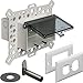 Arlington DBHM1C-1 Electrical Box with Weatherproof Cover for Textured Surfaces/Rigid Siding/Stucco, New-Construction, Clear, Horizontal, 1-Gang