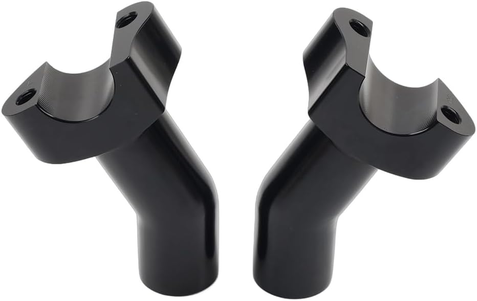 Three T FSFY Pullback Handlebar 3 1/2"" Clamp Risers CNC Black Motorbike For Harley Dyna Street Bob Softail Sportster