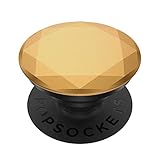 PopSockets PopGrip: Phone Grip and Phone Stand, Collapsible, Swappable Top, Metallic Diamond Rose Gold