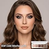 Erinde Beige Taupe Champagne Bronze Brown Eyeshadow Palette, Matte & Shimmer Nude Neutral Eye Shadow Palettes Blendable Long-Lasting Eye & Contour Makeup Palette for Blue, Green Brown Eyes, 03