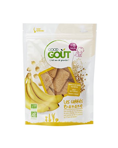 Biscuits Bébé Dès A La Banane Sans Sucres Ajoutés Bio Les Carrés Good Gout Le Sachet De 50g - vue 7