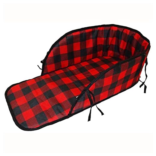 Superio Cushion for Children Wooden Snow Sled for Toddlers- Sleigh Pad for Baby (Red)