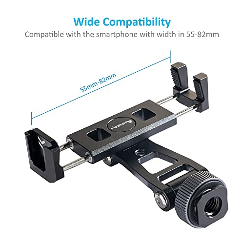 Annsm Metal Cell Phone Clip With Hot Shoe Mount Adapter, Mobile Phone Tripod Mount With Cold Shoe Phone Clamp Holder For Iphone 13 12 Samsung Galaxy And Tripods Monopod Camera Cages Sliders #TOP4