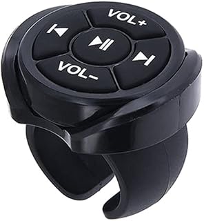 Universal Smart Wireless Car Steering Wheel Control Remote Button Support Bluetooth Control Suitable for Android iPhone Wince Connected to GPS Navigation Multimedia Control Radio DVD Music with Light