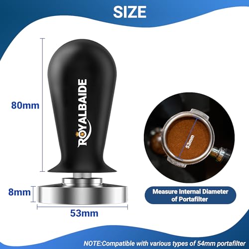 Tamper do espresso Barista, kalibrowane tampery do kawy, stal nierdzewna 53mm