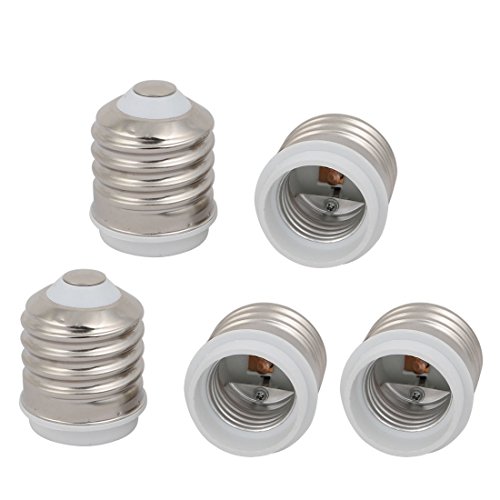 Aexit 5pcs E40 à E27 Extender Adaptateur Convertisseur Ampoule Douille Titulaire Silver Ton AL391659J159053H