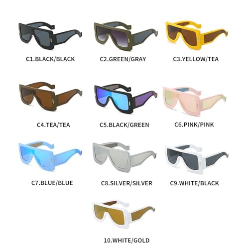 willochra Y2K Sunglasses for Women Men 2000s Wrap Around Sunglasses Trendy Oversized Shield Sun Glasses UV400 Protection4