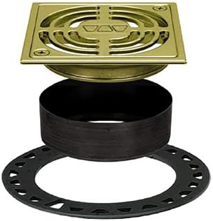 Schluter Kerdi-Drain Grate Kit, 4" Brushed Brass