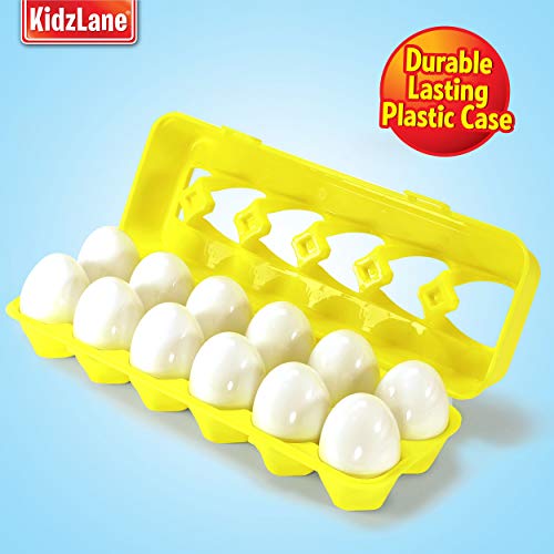 Kidzlane Color Matching Egg Set - Toddler Toys - Educational Color & Number Recognition Skills Learning Egg Toy Egg Puzzle | Toys For Toddlers, Boys, Girls, Kids #TOP4