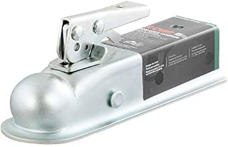 CURT 25153 Straight-Tongue Trailer Coupler for 2-Inch Channel, Hitch Ball, 3,500 lbs