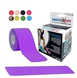 Purple Kinetic sportstape Pre Cut Roll Athletes Sport Kinesthetic | Bulk Strips kinesiotex Hand Shin...