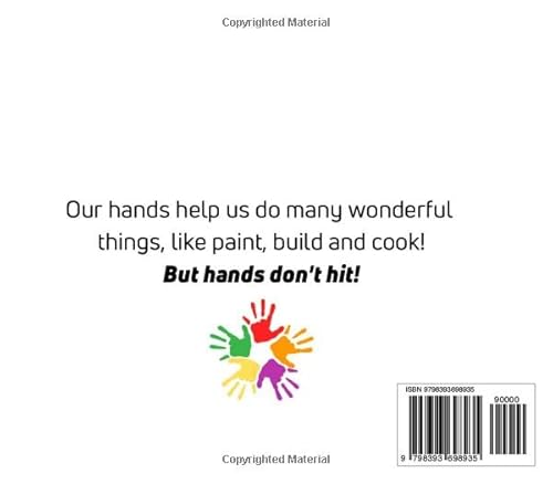 Helping Hands- toddler books about hitting: A beginner reader, no hitting rhyme book for toddlers, p