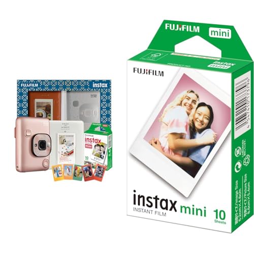 Image of Fujifilm Instax Mini Liplay Hybrid Instant Camera Elite Box Blush Gold, Compact