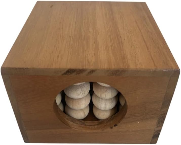 Terrapin Trading Handmade Wooden Four in A Row 3D Travel Game 11.5cm x 11.5cm x 8.4cm