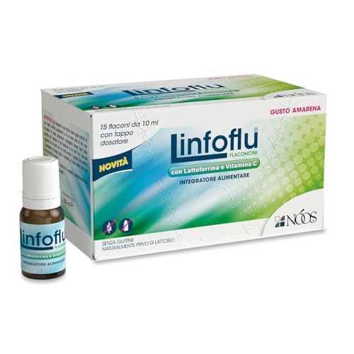 Nóos - Linfoflu® Flaconcini - a Base di Resveratrolo, Betaglucano, Lattoferrina, Zinco, Vitamina C, e Arginina - 15 Flaconcini da 10 ml - Utile a Rinforzare il Sistema Immunitario