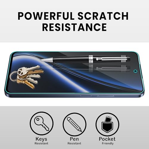 Image of ArmourPro Military Grade Matte Anti-Glare Tempered Glass for Realme Narzo 80X, Narzo 70X and Narzo 60X (6.72 Inch) With Installation Kit | Edge to Edge Coverage | Black (Pack of 2)