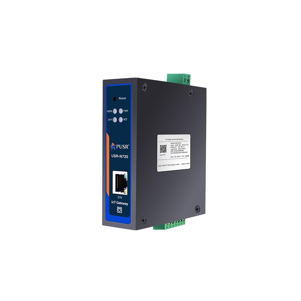 Edge Computing IoT Gateway 2 x RS485 1 x Ethernet mit SD-Karte Zur Datenspeicherung Modbus an MQTT/Json DL645 zu MQTT+Json RS485 zu Ethernet USR-N720-ETH