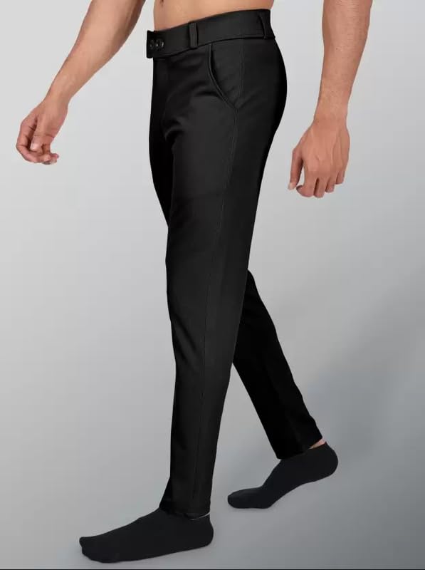 Image of Twill Lycra Men Trouser | Standard Fit Casual & Office Wear | Soft Stretchable Fabric | Comfortable Bottom Wear