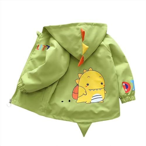 PINU Cartoon Dinosaur Series Zip Coat Thin Fashion Cute Hooded Jacket for Little Boys Girls Spring Autumn Summer