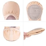 Tancefair Dziewczęce buty baletowe, buty do tańca, buty gimnastyczne, dzielona skórzana podeszwa, dla dzieci i dorosłych