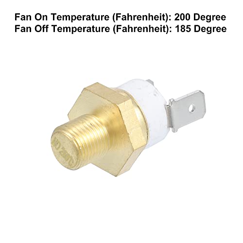 X Autohaux Universal Automotive Radiator Engine Cooling Fan Temperature Thermo Sensor Switch 1/8'' Npt 200 Degree On 185 Degree Off #TOP3