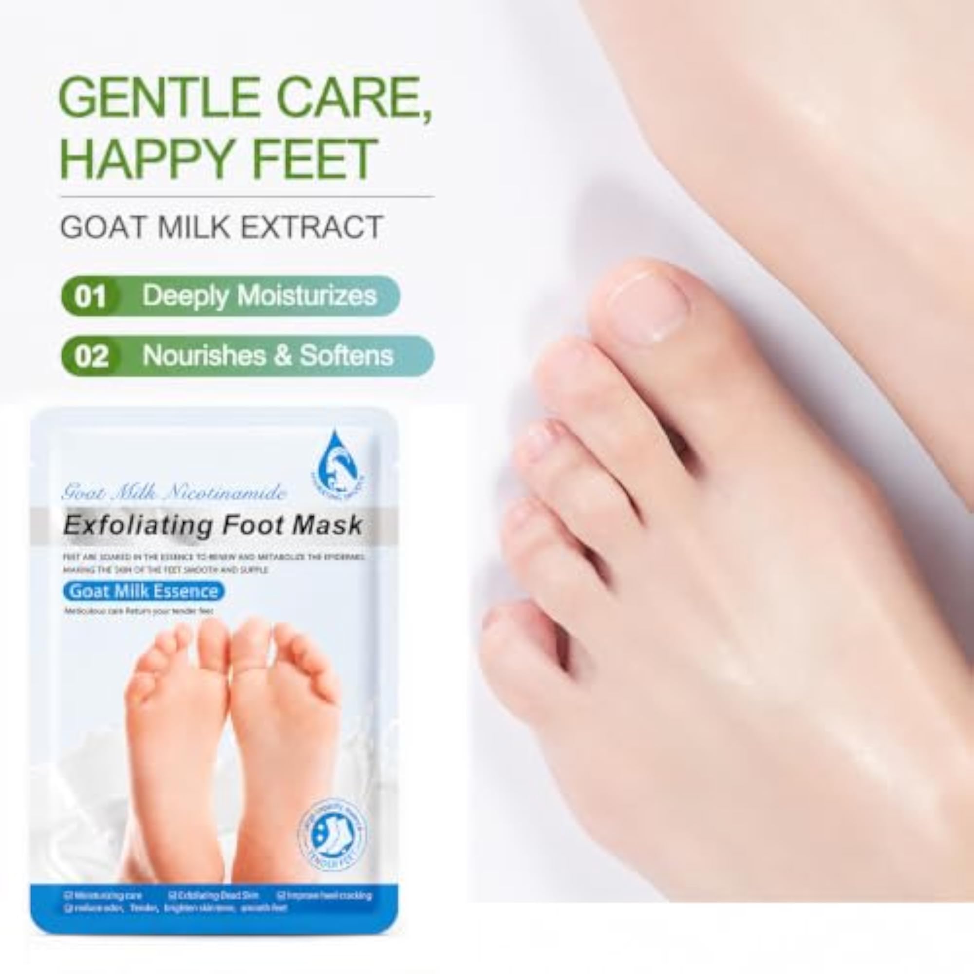 Foot Exfoliation Mask for Men and Women, Deep Cleansing Treatment
