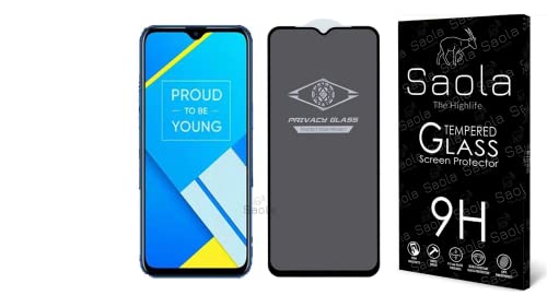 Image of Saola Ultra Privacy Tempered Glass For RealmeC2Pro Smartphone(Pack Of 1)With Free Installation Kit.(In-Screen Fingerprint Lock Will Not Work With The Privacy Guard Because Of It's Spy Coating)6.3Inch
