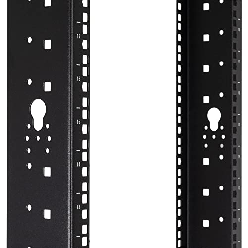 NavePoint 25U 2 Post Open Frame Server Rack for 19 Inch Equipment, AV, Networking, Data & IT Devices, 2-Post Rack 25U 881lbs Weight Capacity, Black - Thumbnail 7