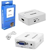 Mini Conversor Adaptador HDMI para VGA + Áudio