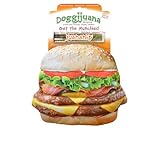 Doggijuana Get The Munchies Plush Dog Toy | Funny Dog Toy Plush with Juananip Catnip for Dogs | Calming Aid for Dogs | Interactive Squeaky Chew Toy for Play (Cheeseburger)