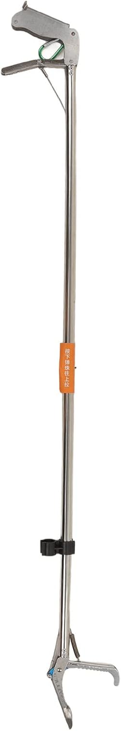 Snake Tongs Reptile Grabber Catcher, Snake Tong Foldable Long Length Self Lockable Stainless Steel Strong Reptile Catching Professional Equipment Snake Wide Jaw Handling Tool