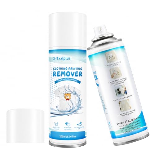 Heat Transfer Vinyl Remover for Fabrics - 1 Pack Professional VLR Vinyl Remover for Heat Transfer Rapid Adhesive Remover for HTV & DTV Safe for Cotton & Polyester 200ML (6.7 fl oz)